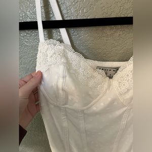 Adorable white lingerie bodysuit!